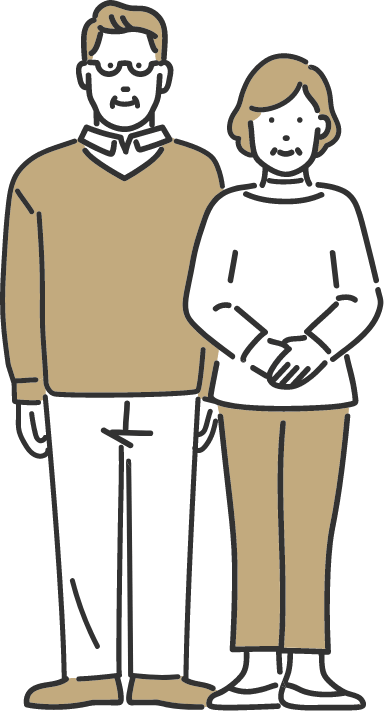 老夫婦のイラスト